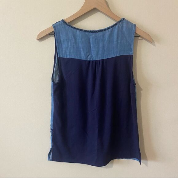 skies are blue kedebe embroidered chambray tank - Picture 5 of 10